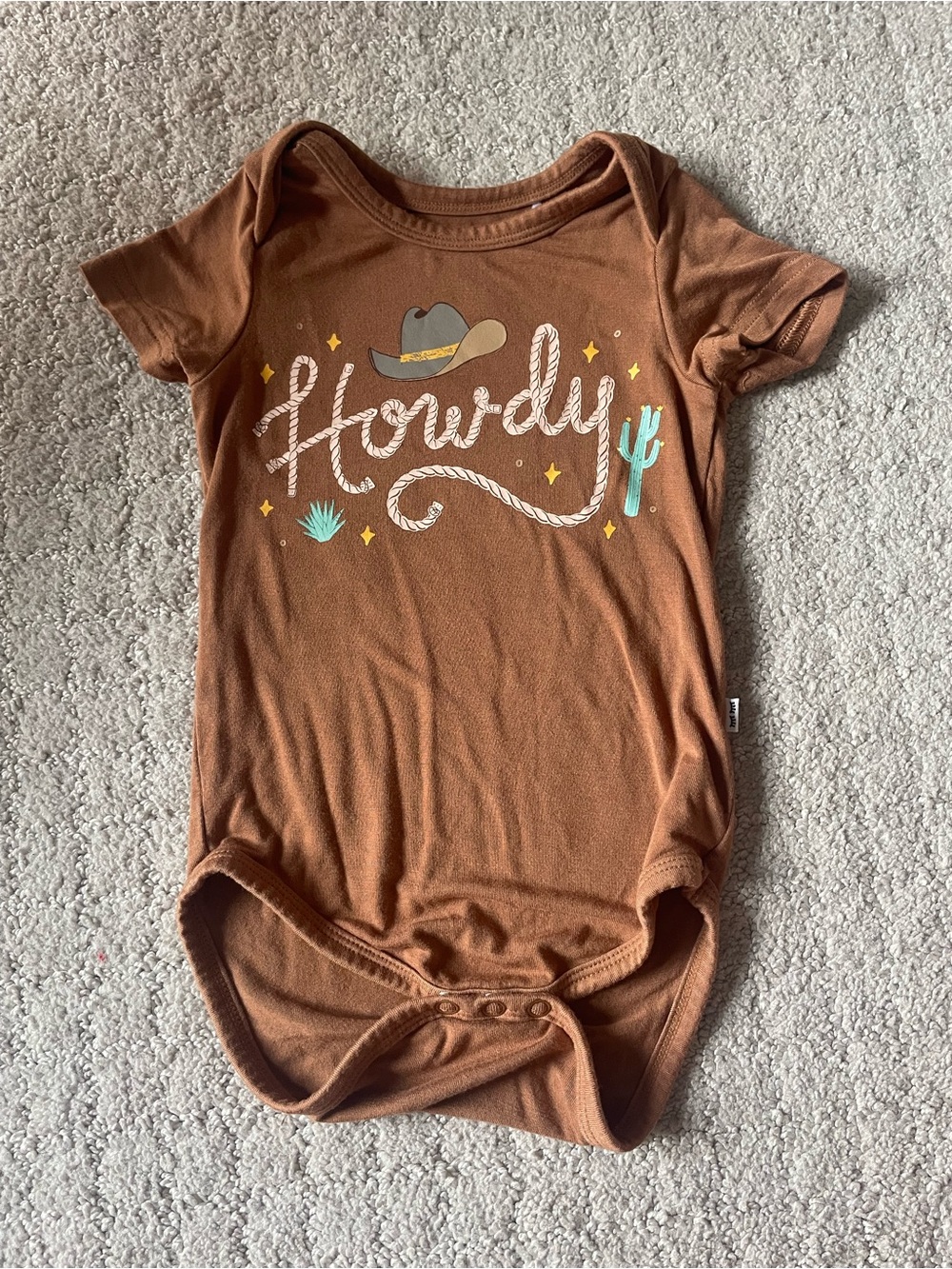 Little Sleepies Howdy Brown Baby One-Piece Bodysuit
